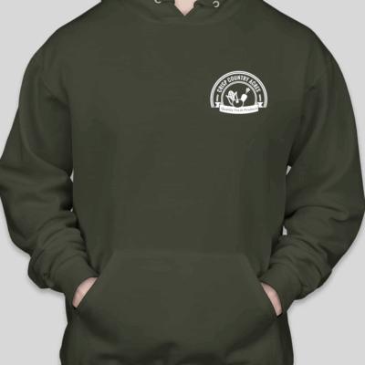 Crisp Country Acres Hoodie (Military Green)